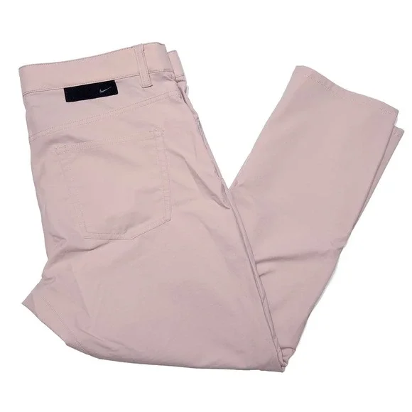 NIKE Golf Pants Men 35x30 Pink NWOT Dri-FIT Repel 5-Pocket Slim Fit DA3064-601