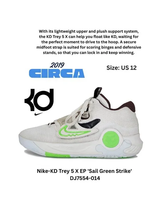 Nike-KD Trey 5 X EP 'Sail Green Strike' DJ7554-014
