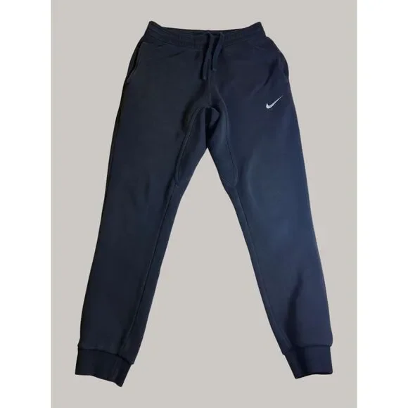 Nike Sportswear Fleece Jogger Sweatpants Men's Small Black Swoosh