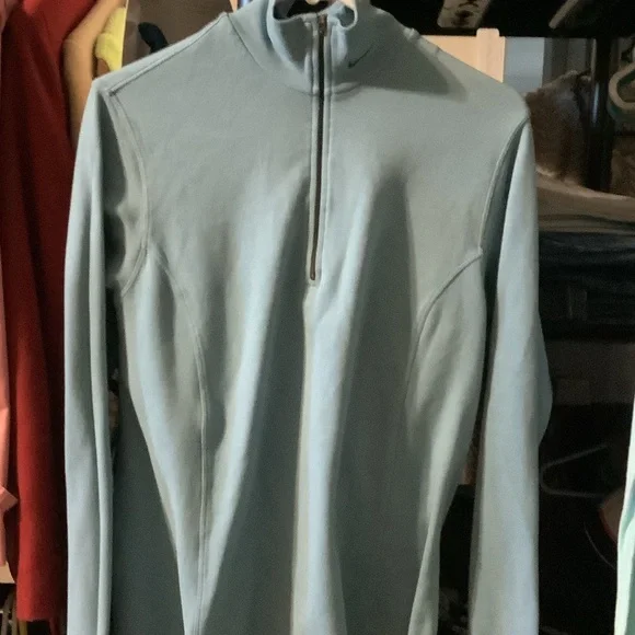Nike Light Blue 1/4 Zip golf‎ pullover for Men, Dri Fit