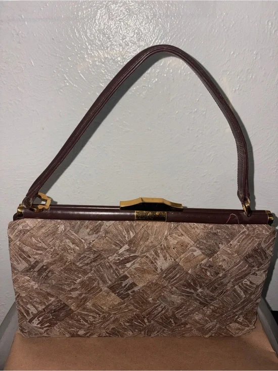 Vintage Lee Kee Kowloon Silkworm Minomushi Patchwork Handbag