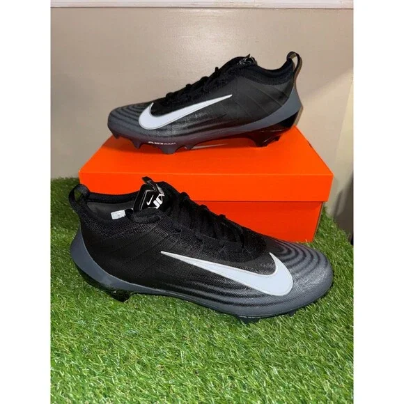 Men's 12 W Nike Zoom Vapor Elite PE Football Cleats Triple Black HV2724-001 NEW