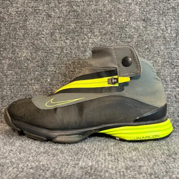 Nike Golf Lunar Bandon II Mens Size 6.5 Gray Yellow Lunarlon Waterproof Shoes