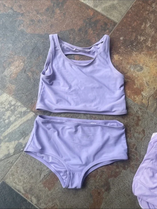 Lilac Tank Bikini Set — girls Two-Piece Swimwear