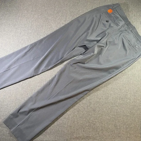 Nike Golf Chino Pants Mens 30x30 Grey Clemson Tigers Dri-Fit AJ5489-021