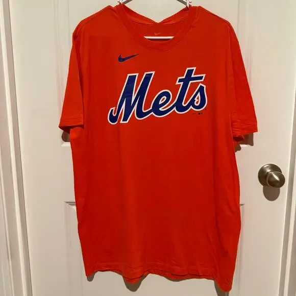 Nike New York Mets Jeff McNeil T-shirt Men’s Large Orange MLB NWT