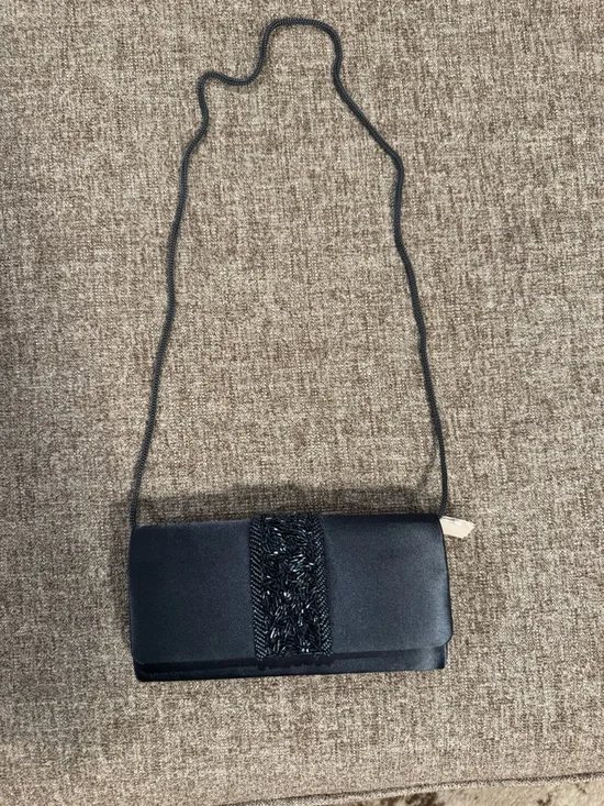 Evening Beaded Black Crossbody Bag