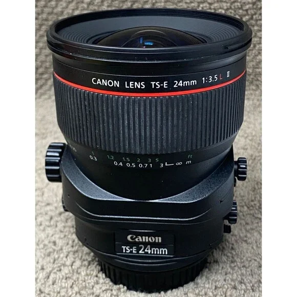 Canon TS-E 24mm f3.5 L II Tilt Shift EF Lens w/new EW-88B Hood, caps, complete!