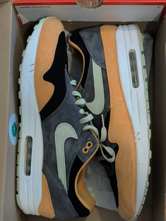 Nike Air Max 1 Premium (Ugly Duckling- HoneyDew) Size 15