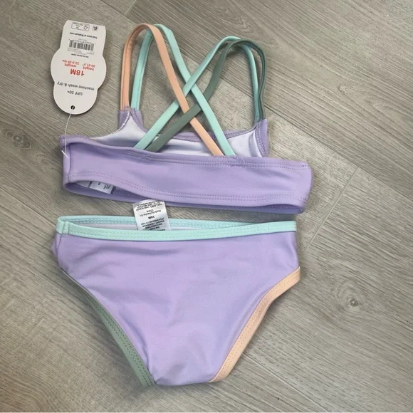 Wonder Nation Baby and Toddler Girl Bikini, 2-Piece, Size 18M
