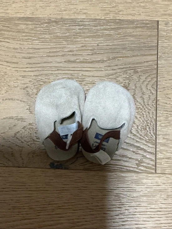 Carter's Cream Soft Baby Walker Shoes with Brown Strap