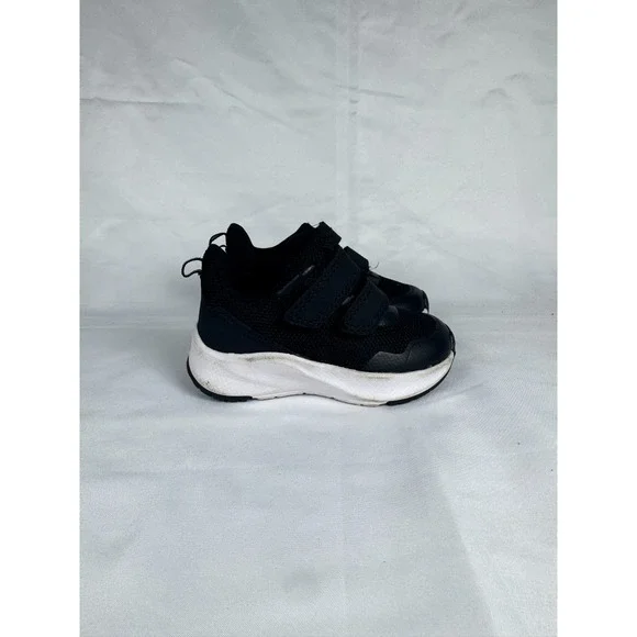 Athletic Works IBAW43CA001 Toddlers 4 Jogger Sneakers Black Hook & Loop Shoes