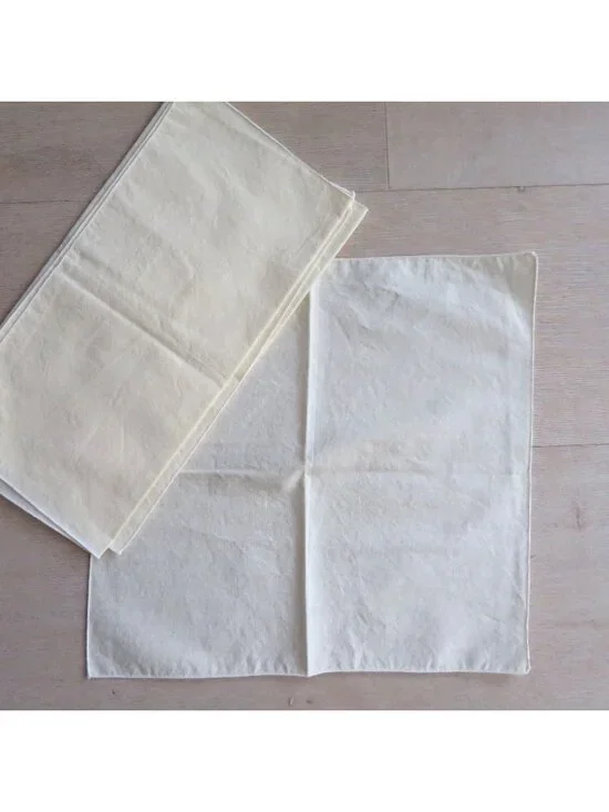 Set of 4 Pale Yellow Cotton Cloth Napkins 11
