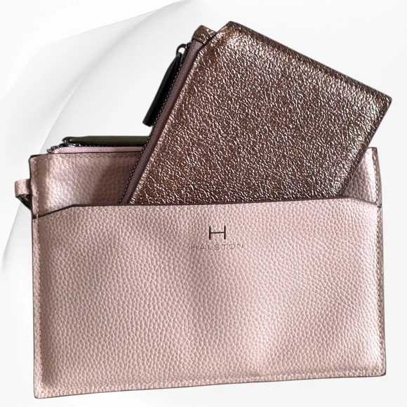 Halston Heritage Pink and Brown Women's Bag Set
