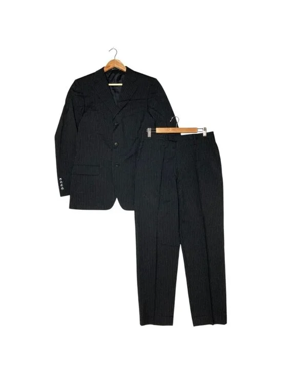 Gucci Striped Single Suit Set Fully Lined Black 48