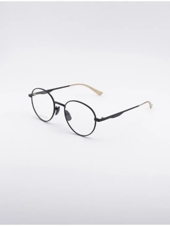 Gucci GG0337O 002 Eyeglasses Black 51mm Round Frame
