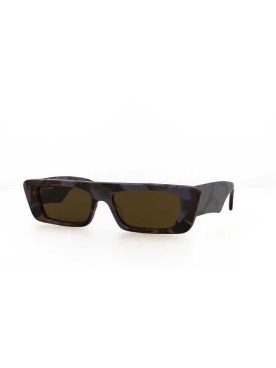 New Gucci Mens Square/Rectangle Havana Havana Brown Fashion Designer Sunglasses