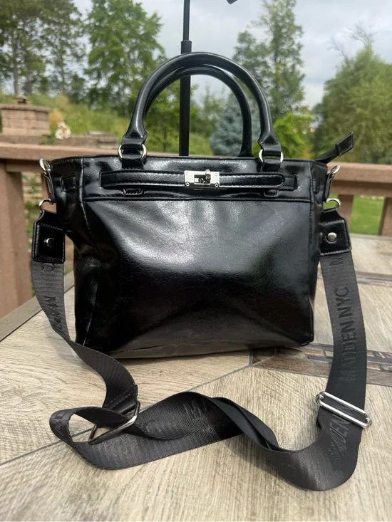 NWOT Madden NYC Top Handle Black Satchel Handbag