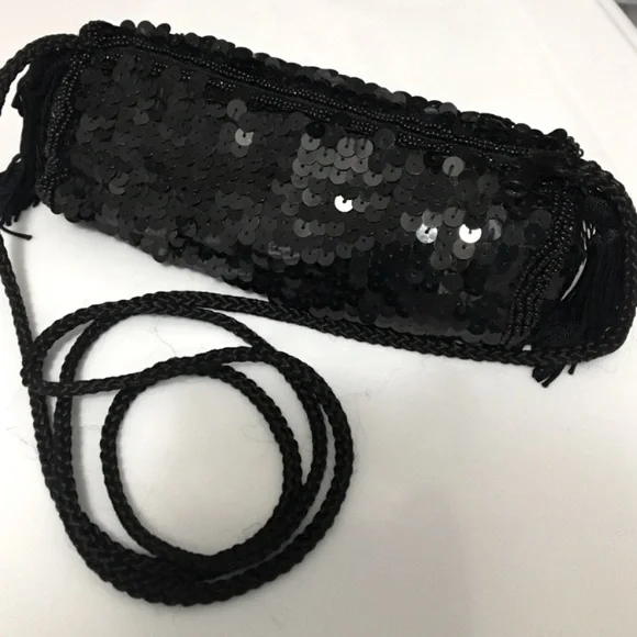 Mini Tube Sequin Crossbody Bag
