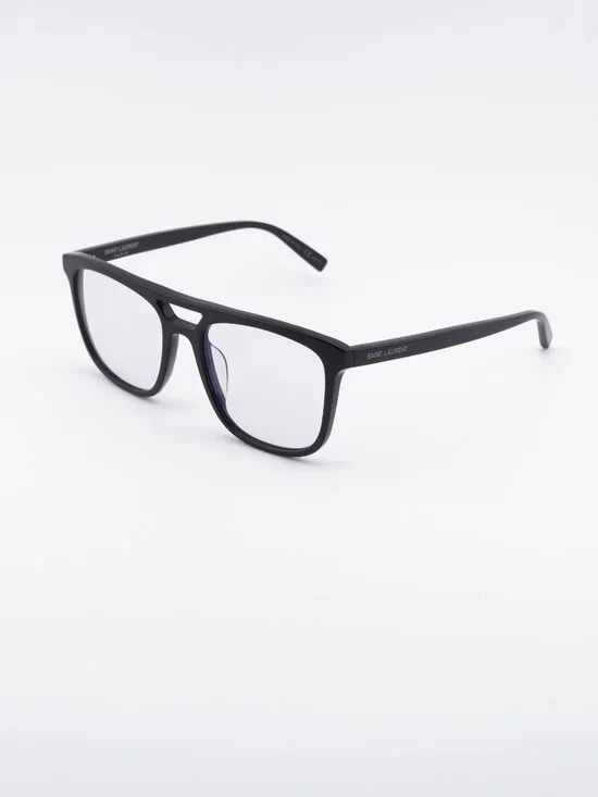 Saint Laurent SL455 005 Sunglasses Black Square Frame, Grey Photochromic Lenses