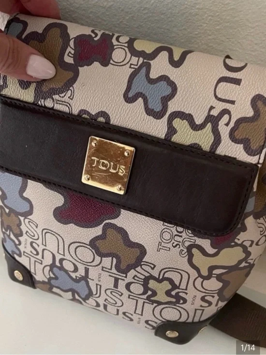 TOUS Multicolort Logo Women’s Crossbody in Cream, Brown, Blue, Olive & Burgundy