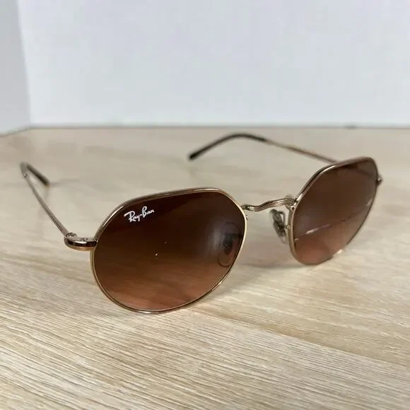 Ray-Ban RB3565 Jack 9035/A5 Sunglasses READ DESC Gold 51-20-145 Italy