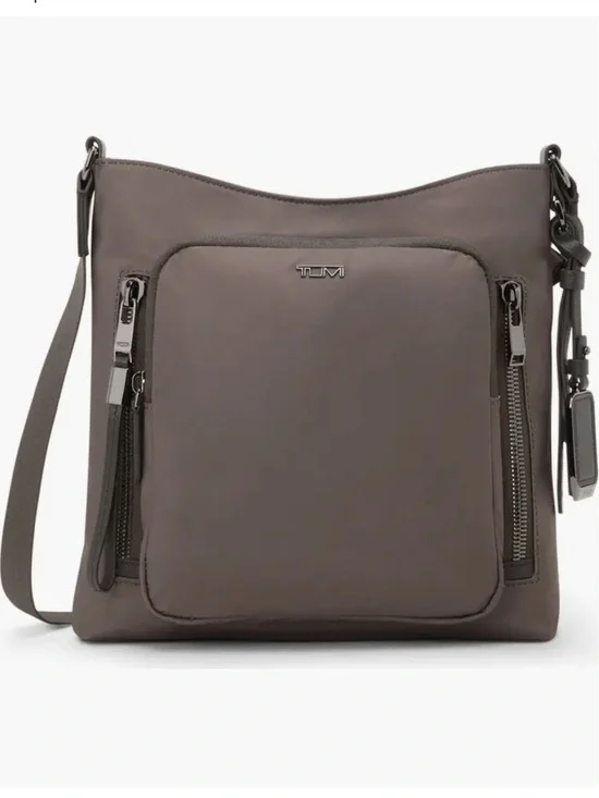 NWOT NEW TUMI Voyageur Tyler Nylon Crossbody Bag Mauve Dusty Pink, Color Mink
