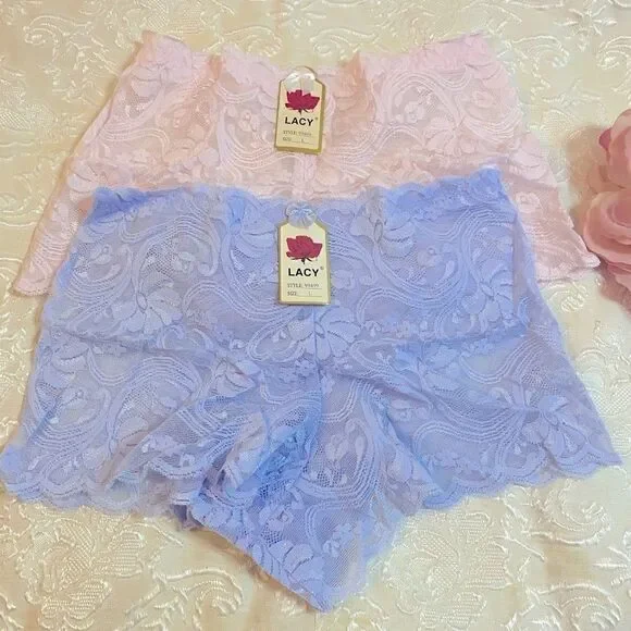 Lacy Boyshorts sexy panties pack of 2 size large