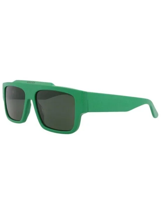 New Gucci Mens Square/Rectangle Green Green Green Fashion Designer Sunglasses