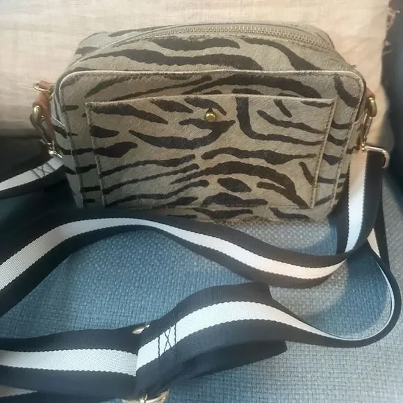 Madewell Camera Crossbody Zebra Transport Bag