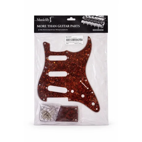 :Musiclily Strat Pickguard Set Tortoise SSS w Backplate Screws‎ ST Style New