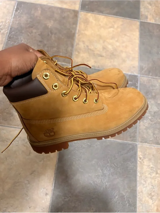 Timberland Kids Wheat Nubuck Lace-Up Boots