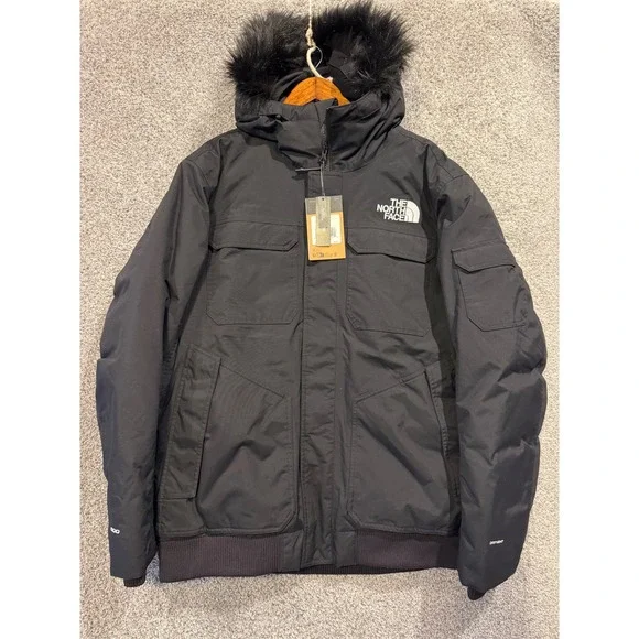 The North Face Jacket Mens XL Black Gotham‎ III Down Parka Faux Fur Relaxed Fit