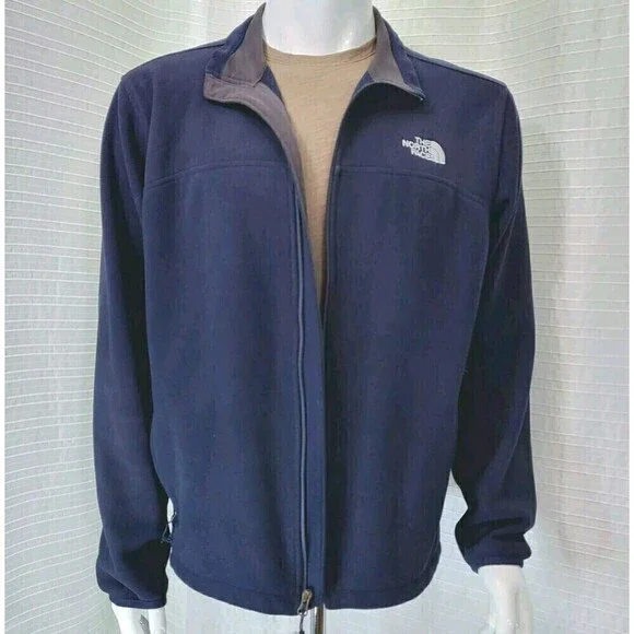 TNF The North Face A14U Windwall 1 Jacket Navy w Grey Accents Men's L