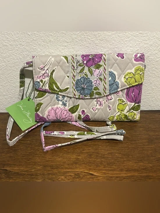 Vera Bradley Quilted Floral Crossbody Wallet