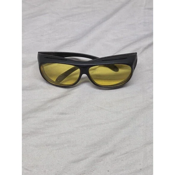 Fitover Sunglasses Yellow Lenses Black Frames