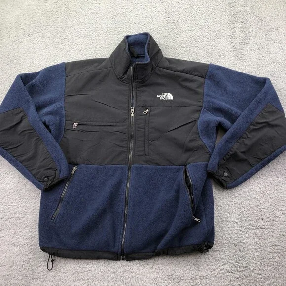 Vintage The North Face Jacket Mens Medium Blue Fleece Full Zip Hiking Denali