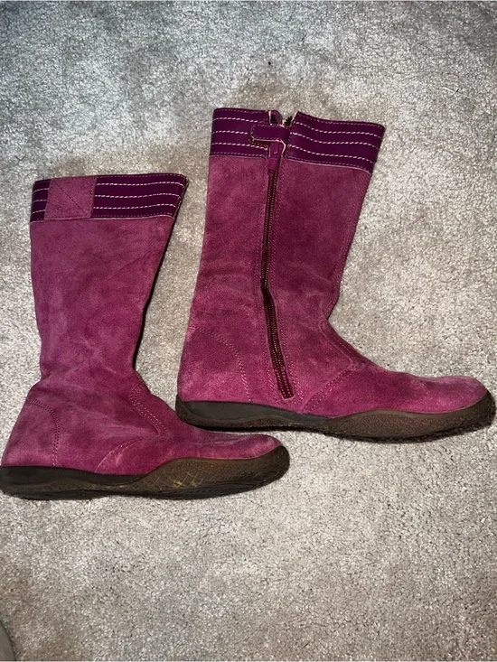 Naturino Suede Mid-Calf Zip Boot in Berry