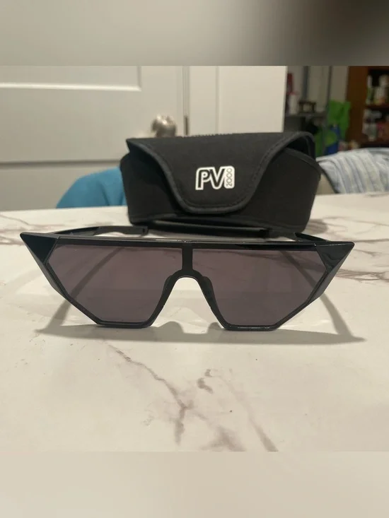Pit Viper 2000 Black Futuristic Pointy Sunglasses