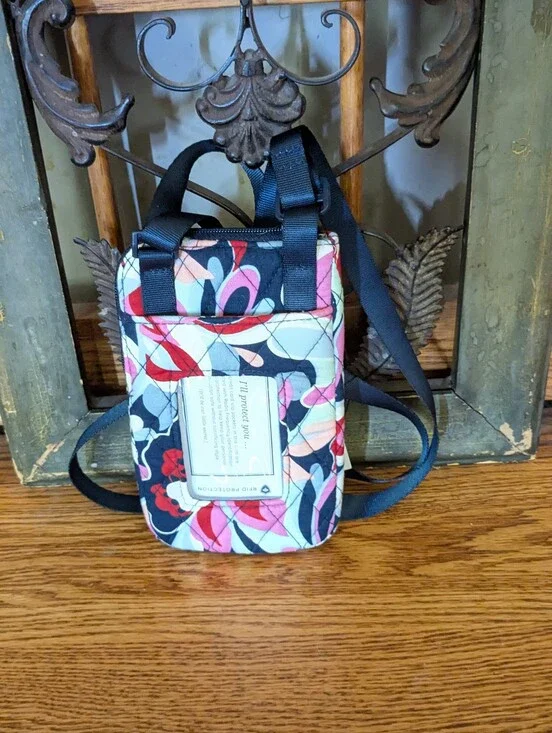 NWT Vera Bradley Mod Paisley RFID Mini Cellphone Crossbody Bag