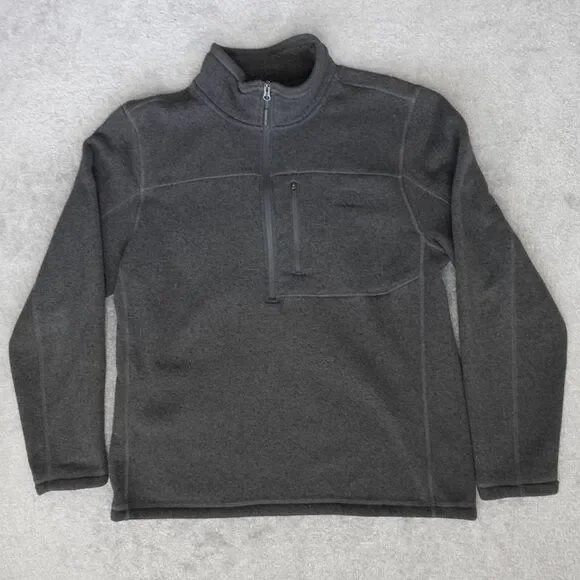 The North Face Sweater Men XL Gray Canyonlands Fleece Pullover 1/2 Zip Mock Neck