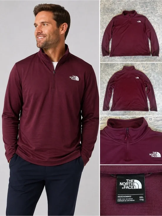 The North Face Men’s XXL Burgundy Quarter Zip Pullover