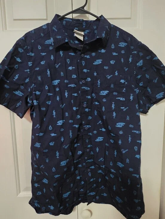 The North Face Baytrail Pattern Short Sleeve Shirt Camping Size Large