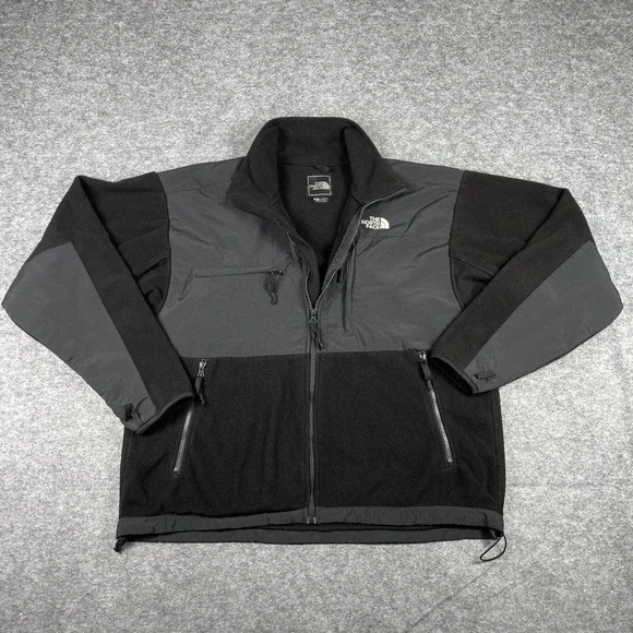 The North Face Fleece Jacket Mens 2XL Black Denali Full Zip Heavyweight Outdoor