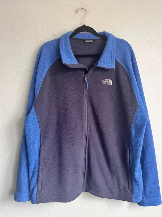 The North Face Men’s Two-Tone‎ Blue Fleece Jacket XXL Outdoor Camping Gorpcore
