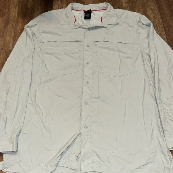 The North Face Gray Long Sleeve Button Down Shirt Mens‎ Size Large
