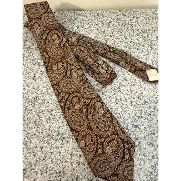 Vintage Christian Dior Cravates Paisley Silk Tie Neck Tie