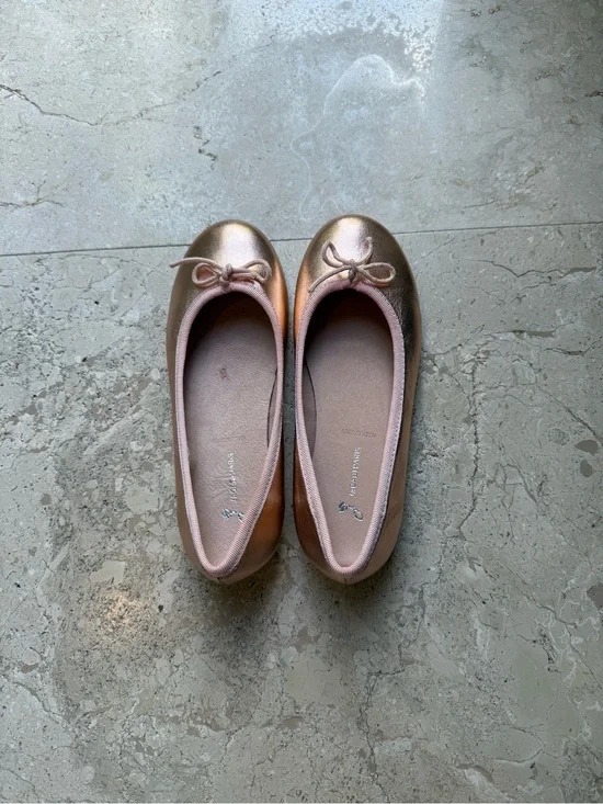 Jacadi Pink Rose Metallic Girls' Ballet Flats