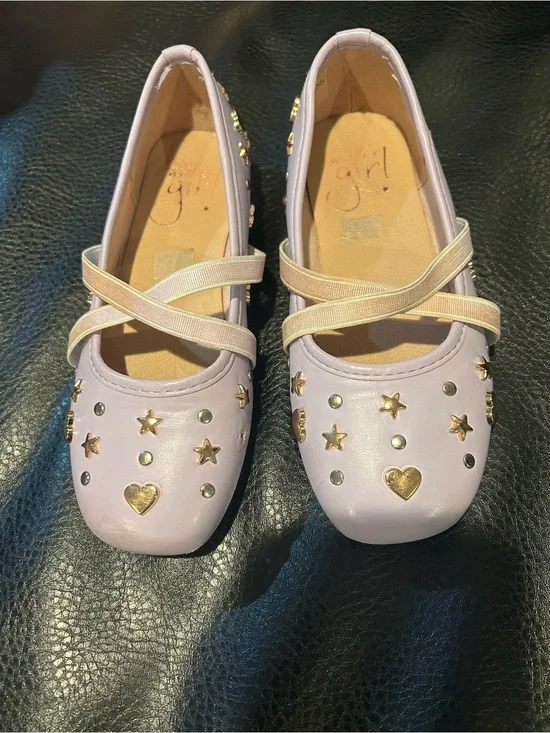 Girls studded flats 11