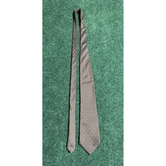 Men's Vintage Christian Dior Monsieur Circles Geometric Print 100%‎ silk tie USA